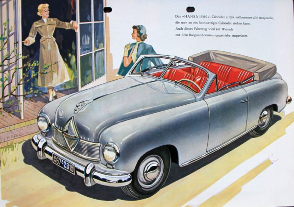 Borgward Hansa 1500 Modelprogram 1951 Carbrochure (10024)